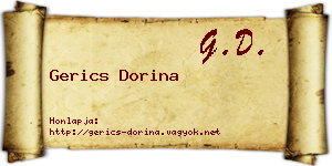 Gerics Dorina névjegykártya