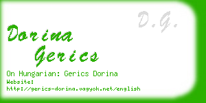 dorina gerics business card